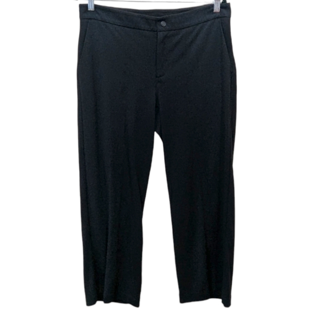 Athleta Black Ponte Wide Leg Pants (12P) - Picture 3 of 11